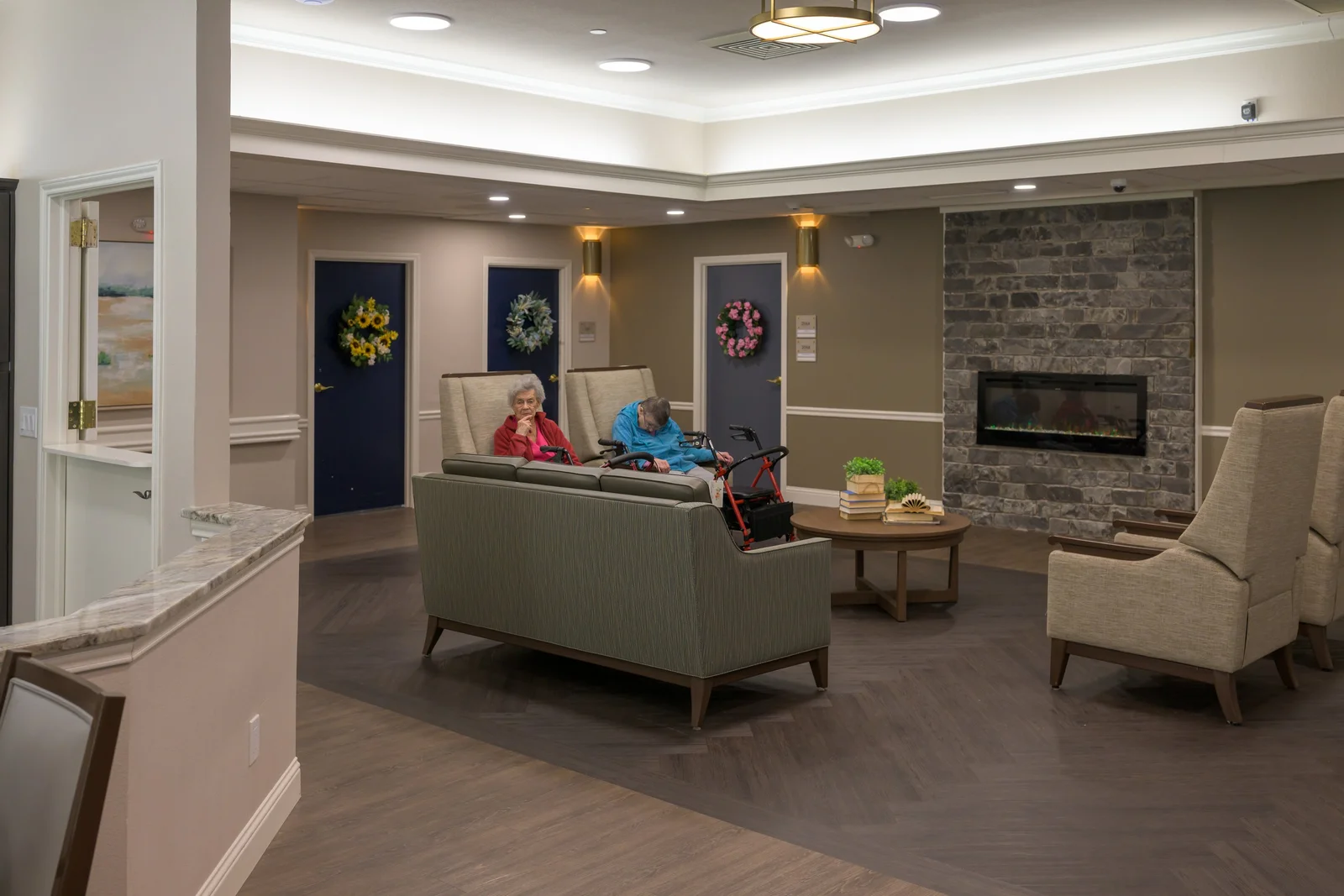 Residents Conversing